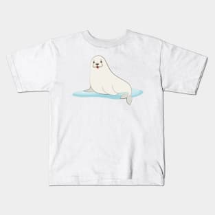 Cute Baby Seal In Ice Kids T-Shirt